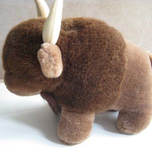 Dakin Buffalo Bison Plush Toy Stuffed Animal 14" Vintage 1984 Western Brown